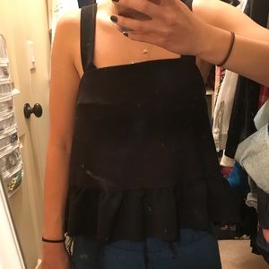 ASOS black peplum tank top